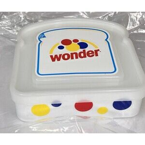 Retro Wonder Bread Sandwich Container (New) lunchbox Storage